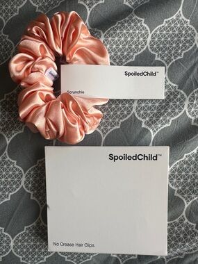 Spoiled Peach Satin Scrunchie by SpoiledChild